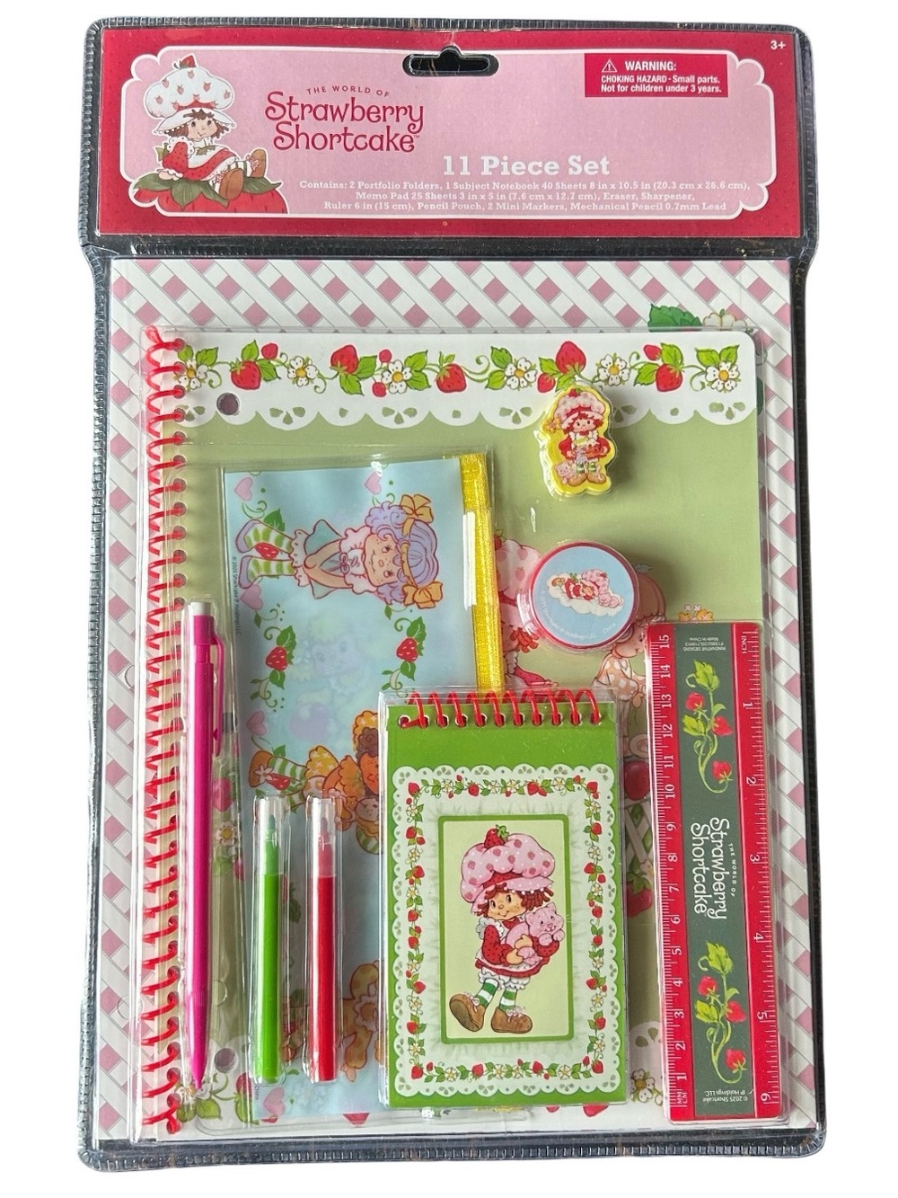 Strawberry Shortcake 11 Piece Stationery Set New